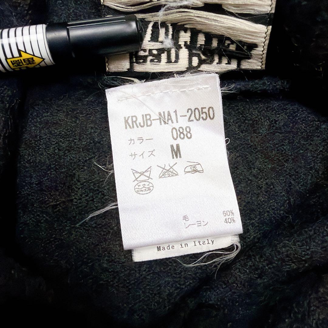 gaultier ゴルチエ　ウール混ニットパーカー　鯉柄　ジャガード　M