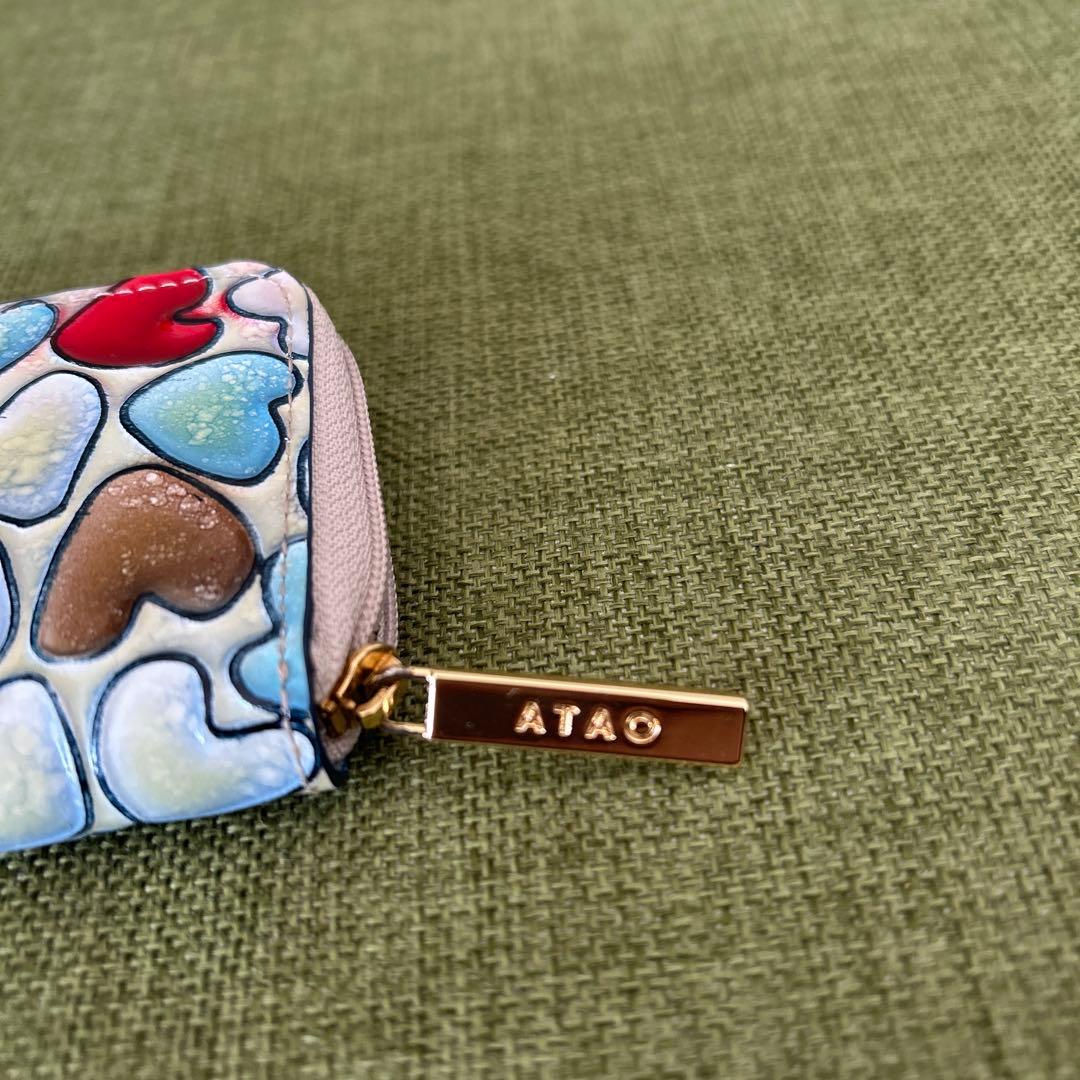 【ATAOアタオキーケース】ケース　ハート柄　小物チェーン付