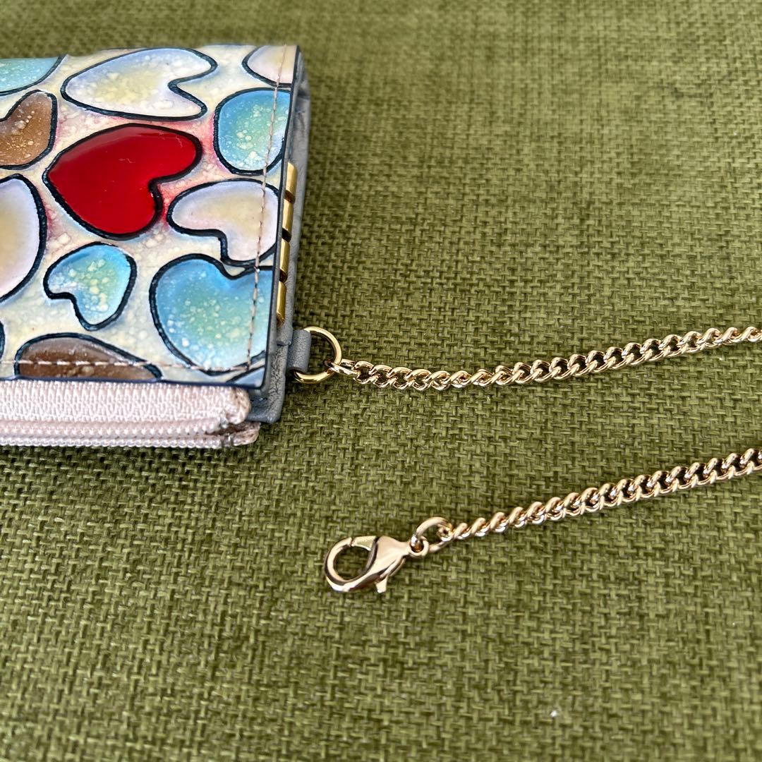 【ATAOアタオキーケース】ケース　ハート柄　小物チェーン付