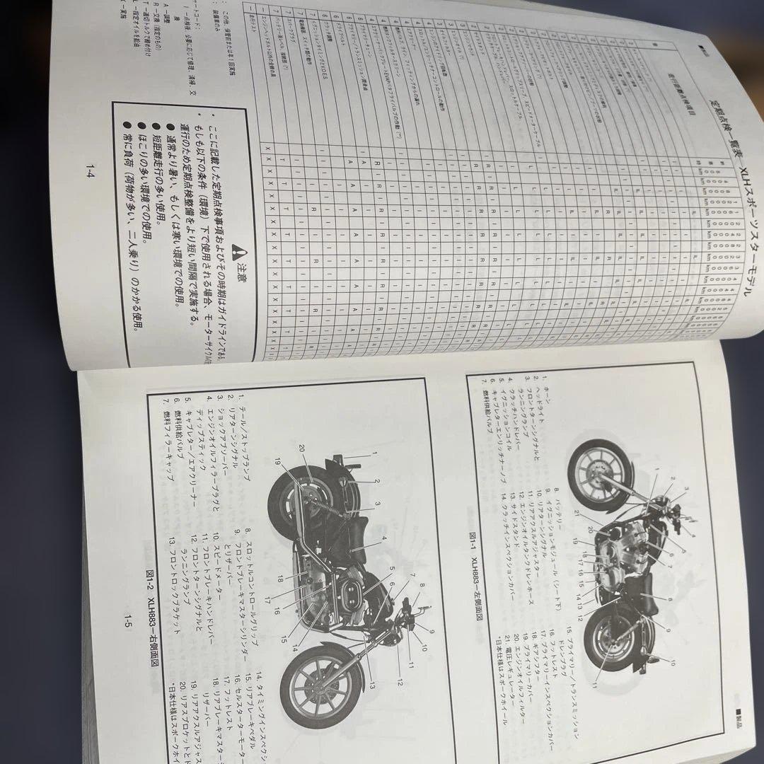 バイク用サービスマニュアル ハーレーダビットソン　日本語版　1993〜1996