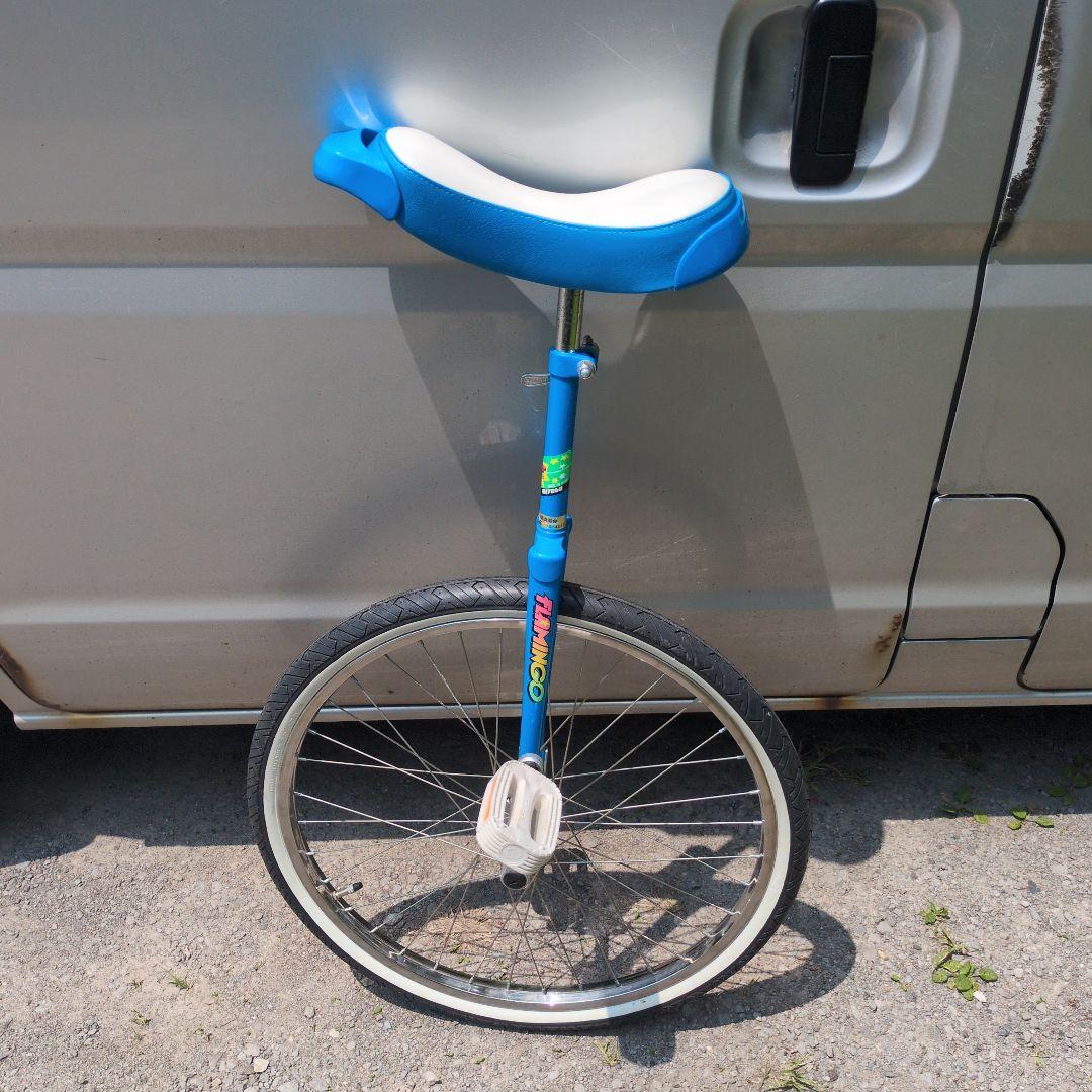 【値下げ】MIYATA 一輪車 フラミンゴ　青　ミヤタ　ブルーカラー　24インチ