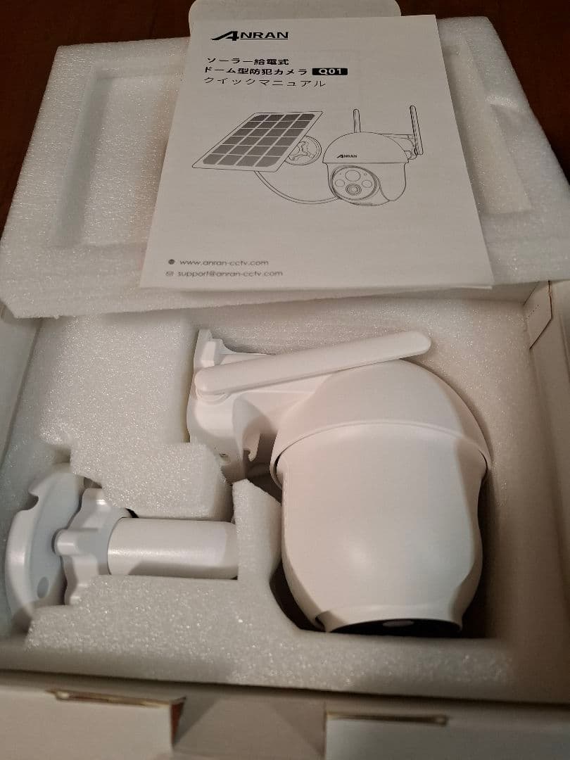 ANRAN ソーラー給電式ドーム型防犯カメラ ２台