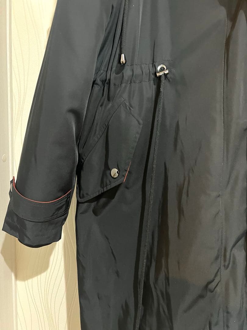 ミニタリーロングコート 2way ミンク ブラック オレンジ