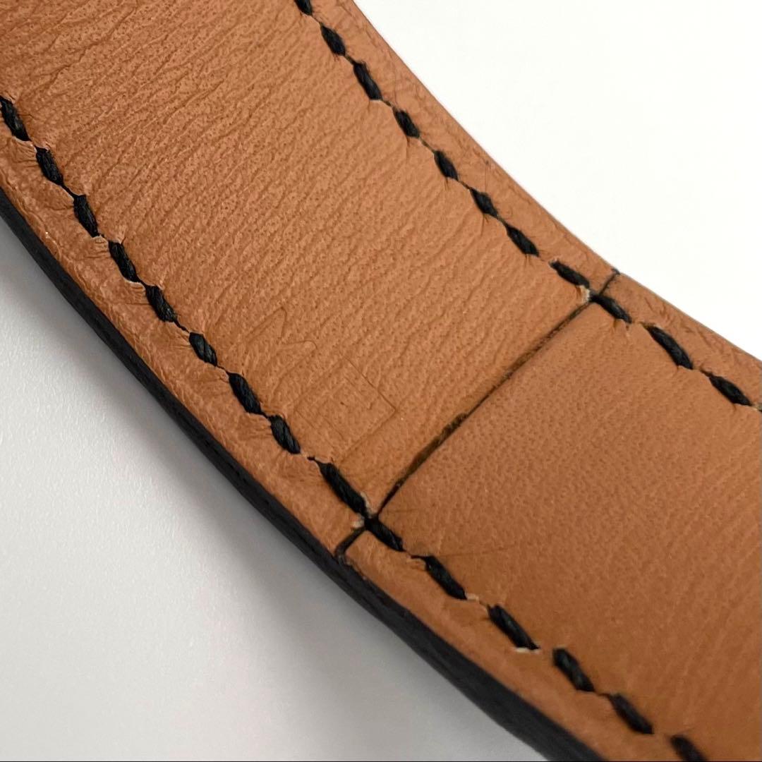 鑑定済・美品★エルメス　プールトゥール　バングル　クロコ　マルジェラ期　黒　□E