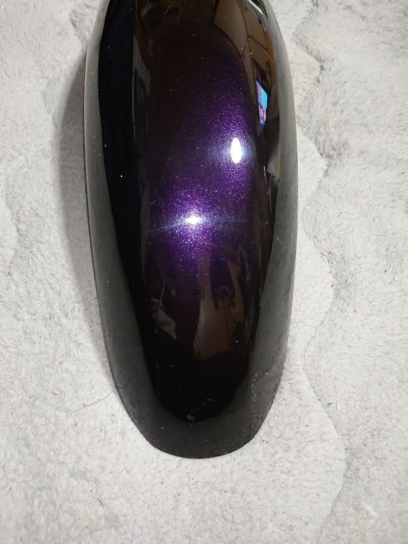 貴重ゼファー400フロントフェンダー純正色パープリッシュブラックマイカ当時物