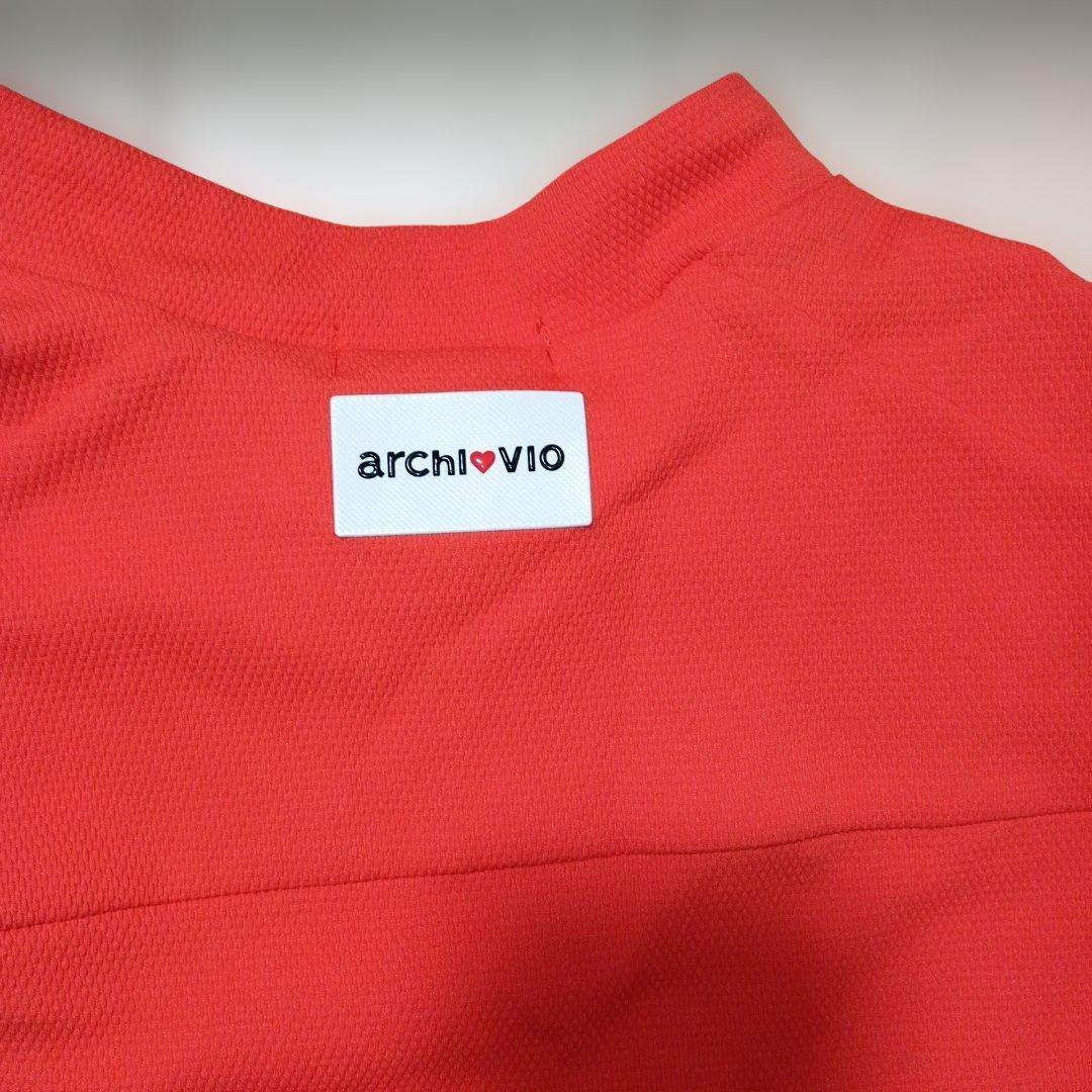 archivio オレンジ ノースリーブワンピース