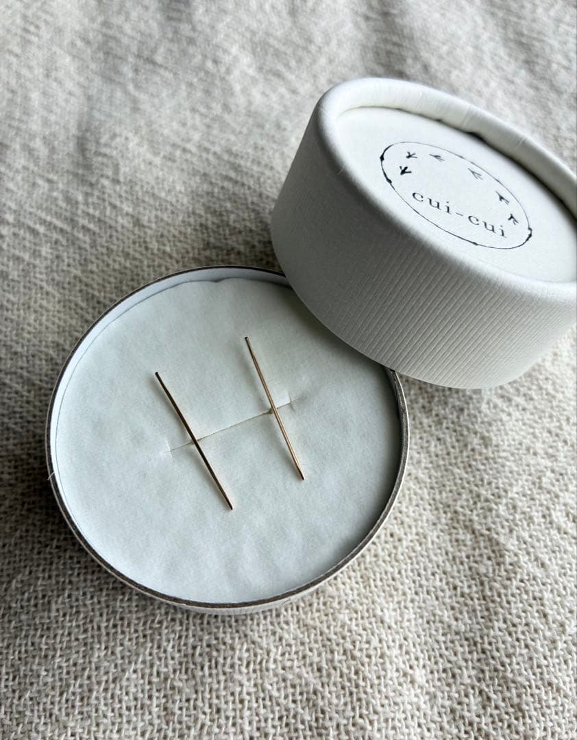 アクセサリー cui-cui K10YG straight bar pierce