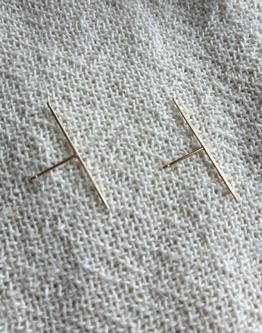 アクセサリー cui-cui K10YG straight bar pierce
