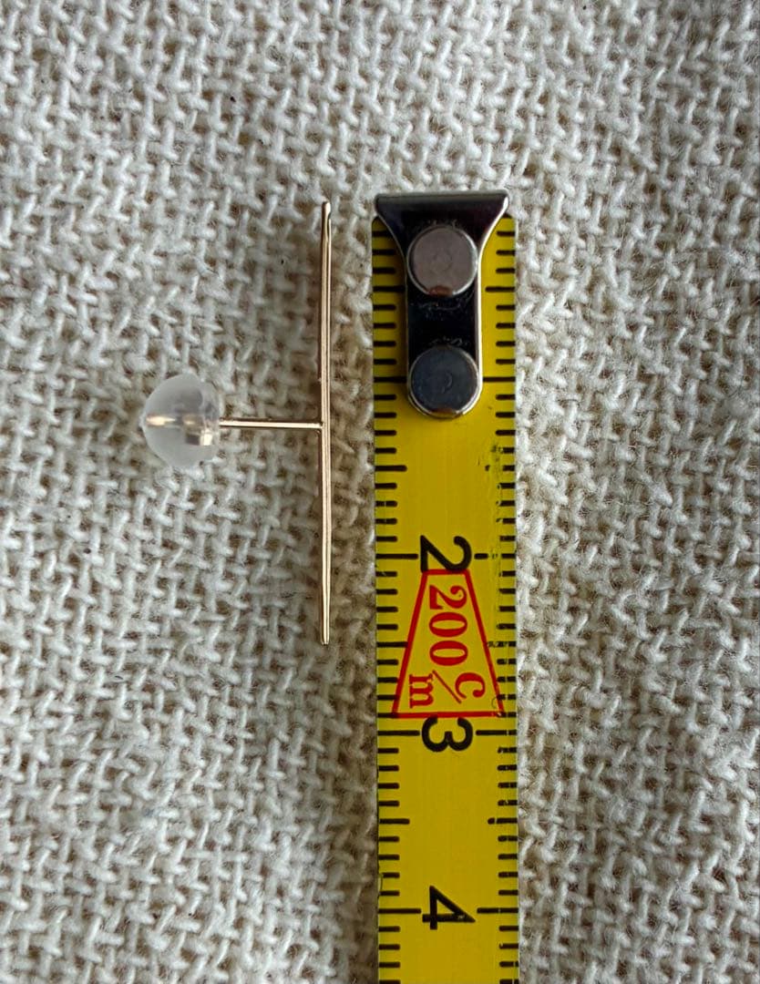 アクセサリー cui-cui K10YG straight bar pierce