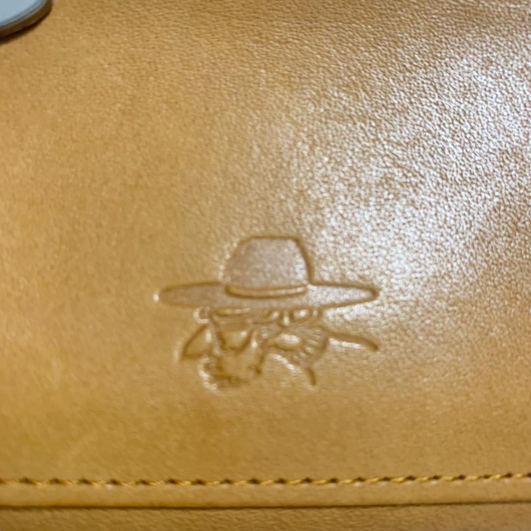 付属品完備 Left Alone レフトアローン 三つ折り財布 レザー キャメル