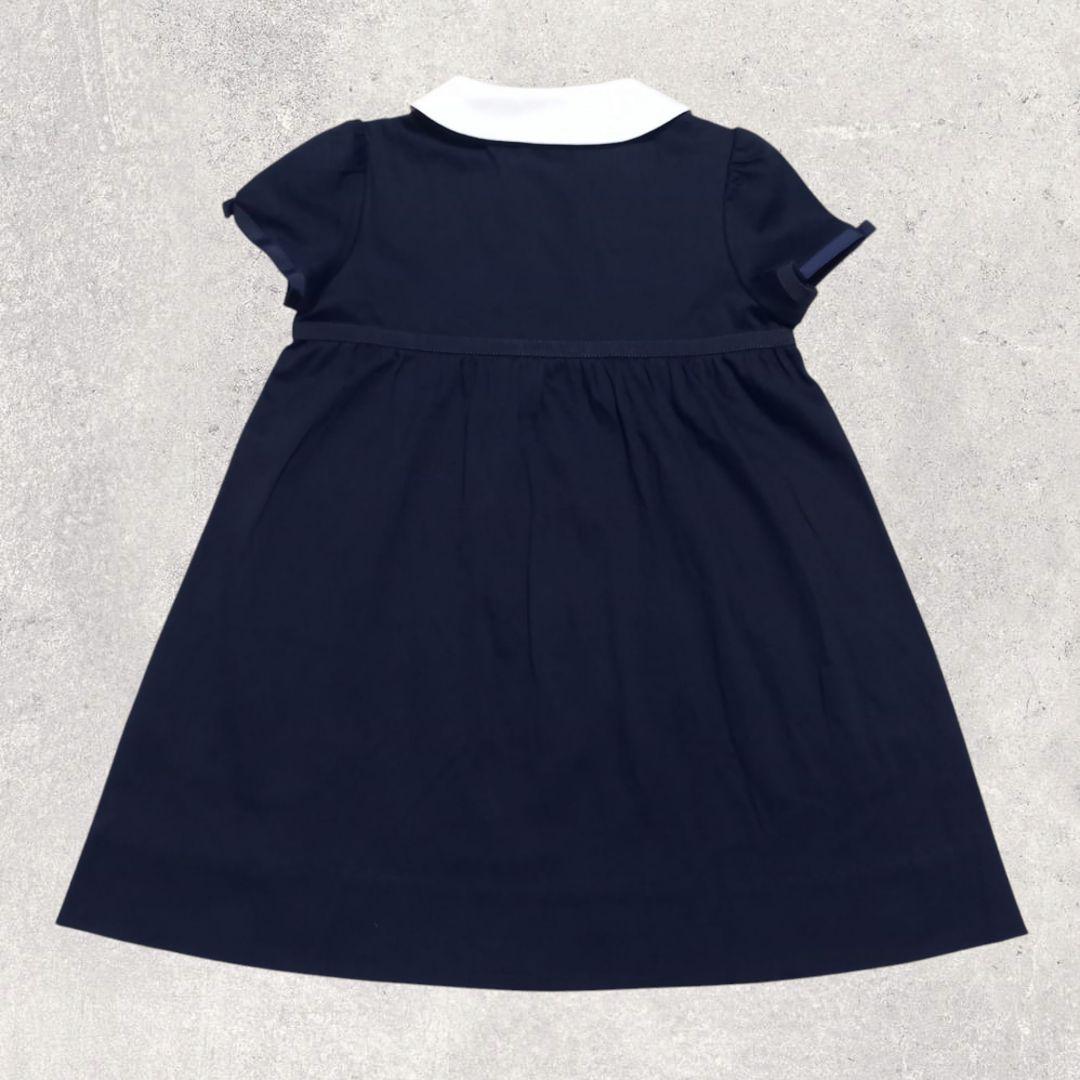 YT。新品 ファミリア familiar 半袖 ワンピース 100 紺色