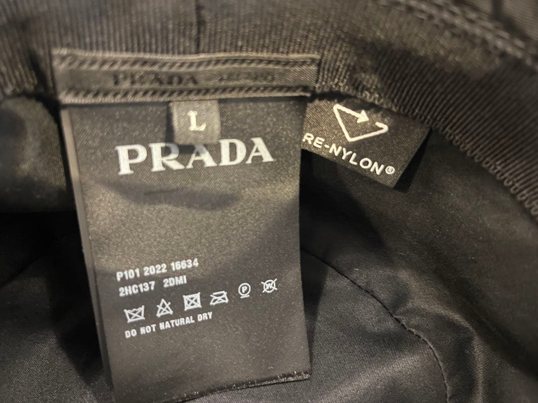 最終大幅値下げ！！PRADA ブラック バケットハット　形も綺麗⭐︎美品