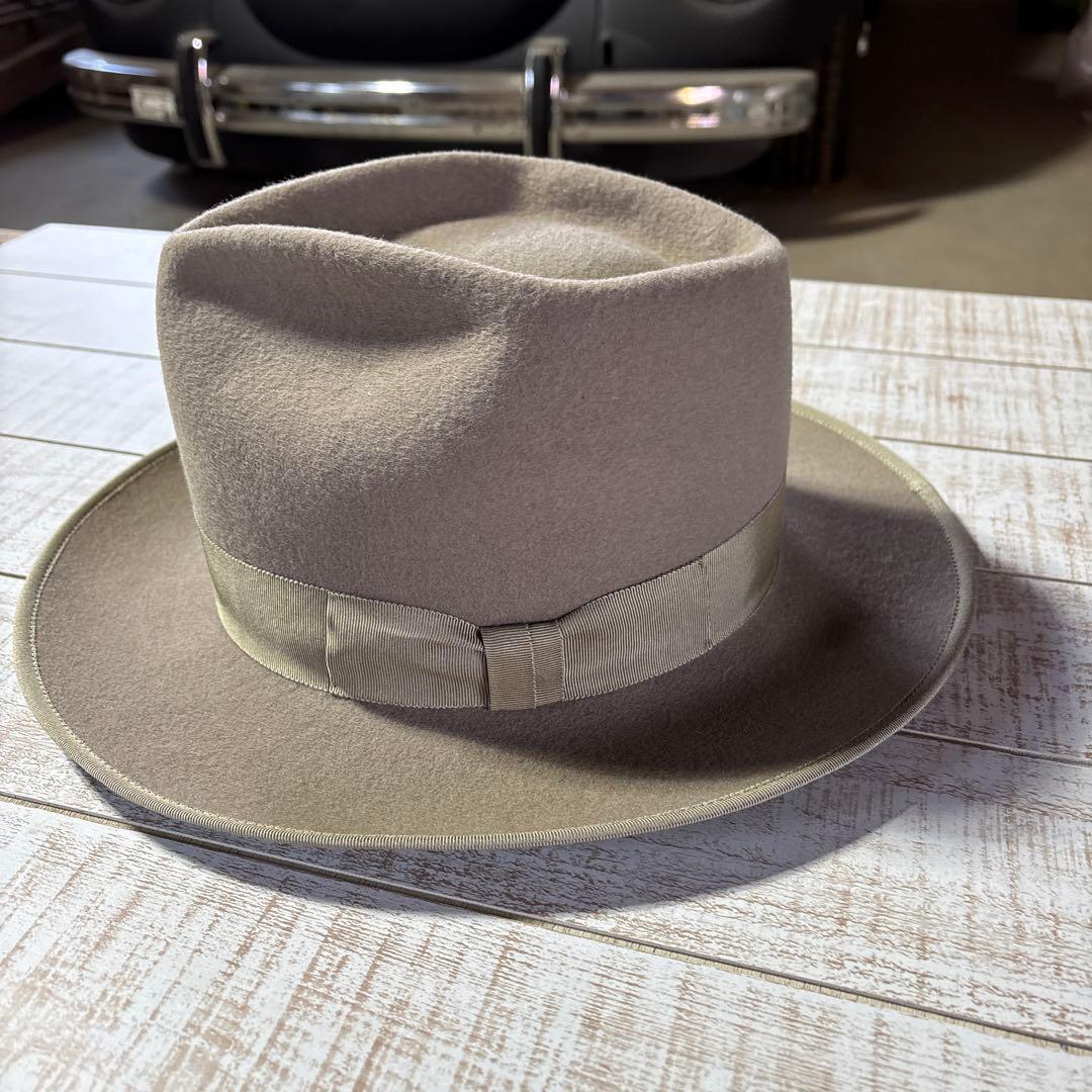 チャスティングラウンジ サンドベージュ フェルトハット L