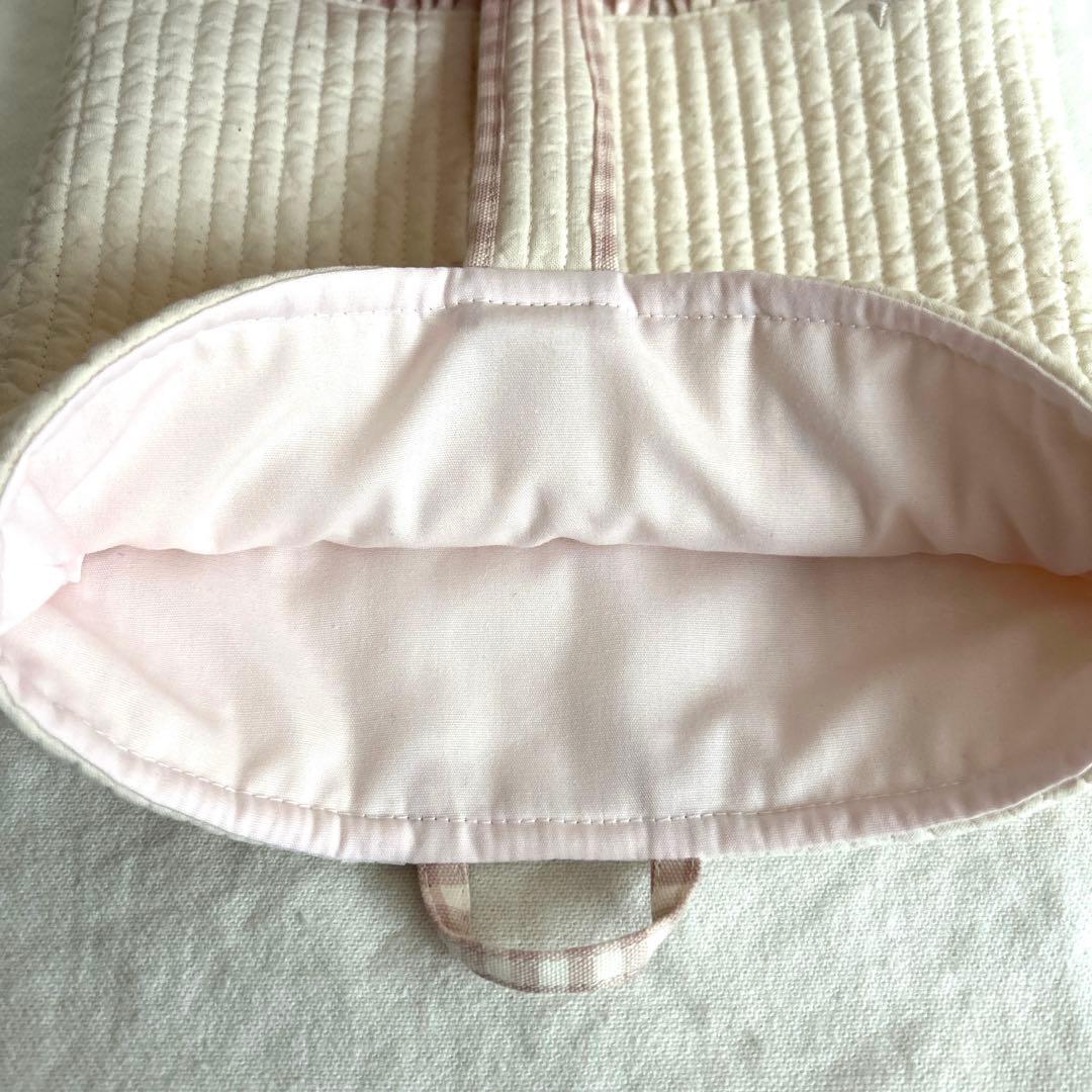 入園入学3点セット　【月と星ヌビ×くすみピンク】　女の子　レッスンバッグ　手提げ