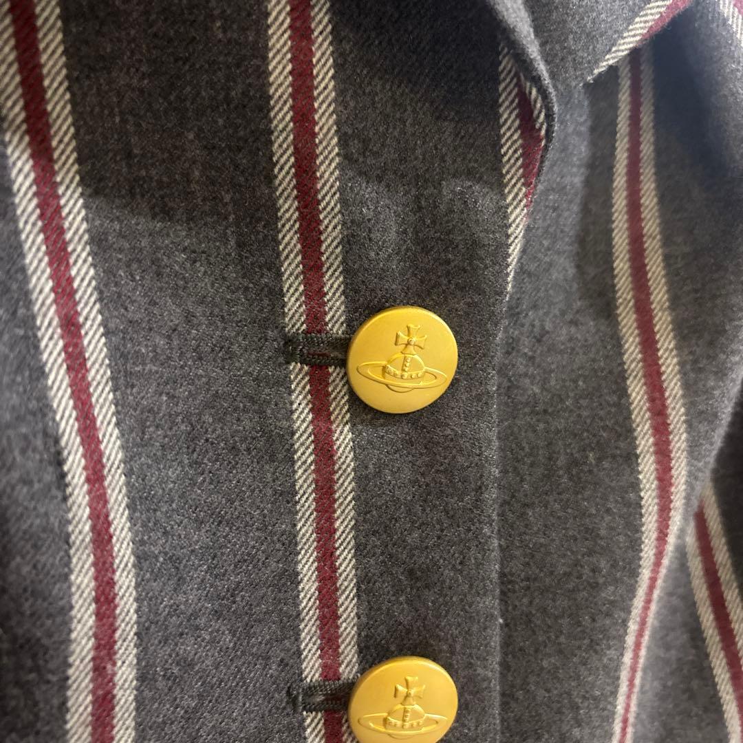 希少デザイン ヴィヴィアンウエストウッド オーブ ボタン ストライプ ジャケット