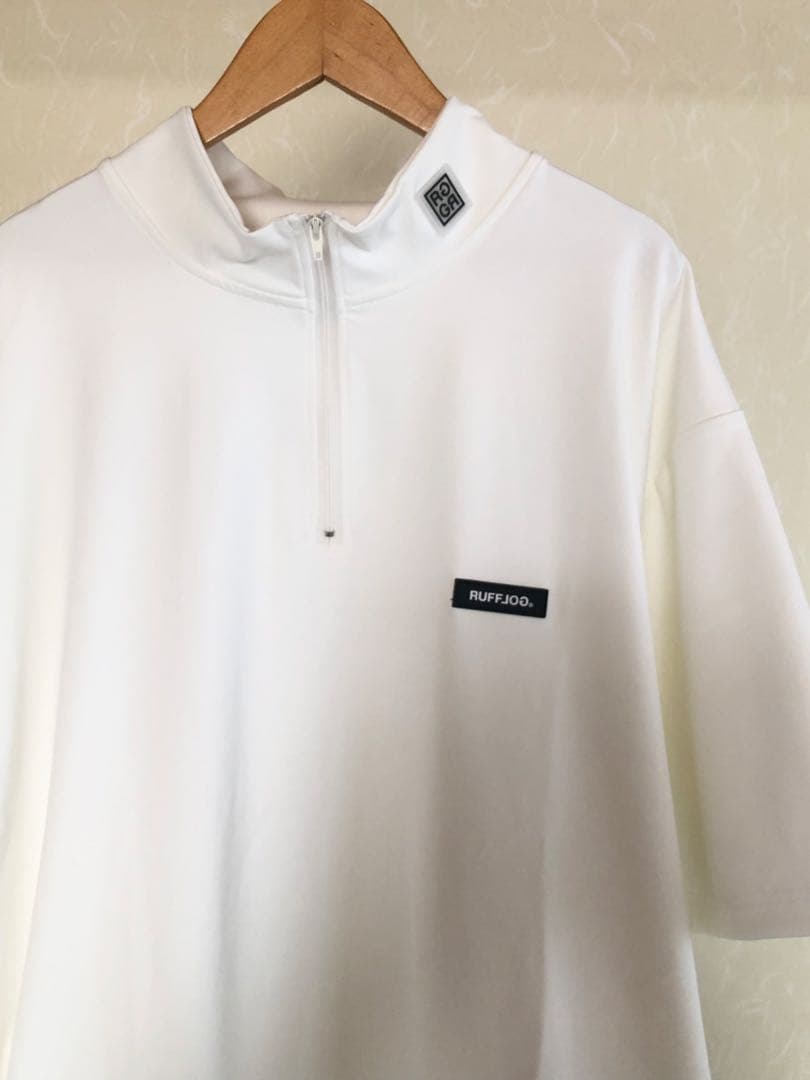RUFFLOG HALF ZIP SHIRT ホワイト　サイズM