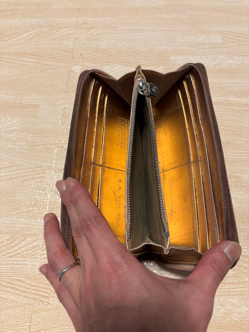 Maison Martin Margiela レザー長財布 ベージュ