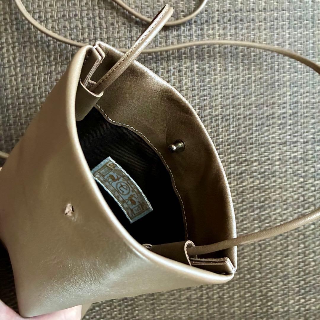 ◎お値下げ◎ 中川政七商店 国産牛革 ポシェット スマホショルダー 箱付き