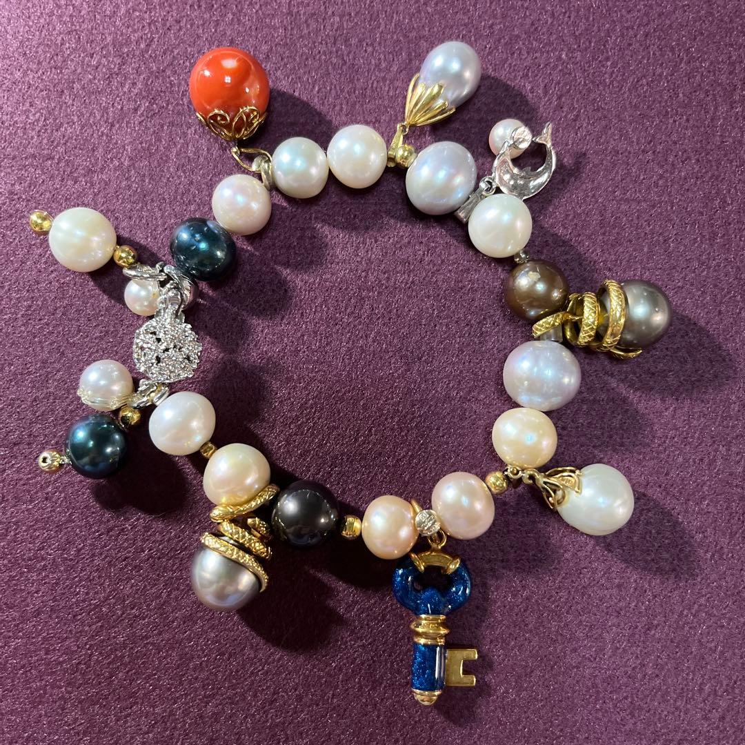 sahara  本真珠✨パール✨リメイク ブレスレット♥️K18金