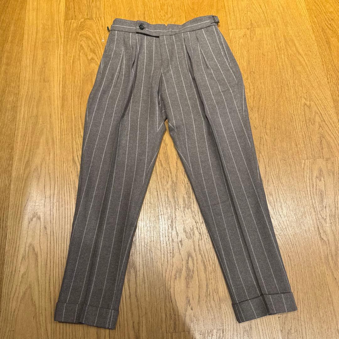 s*ぞ様 新品　BERWICH ベルウィッチ　スコッチ　チョークストライプ　ベー