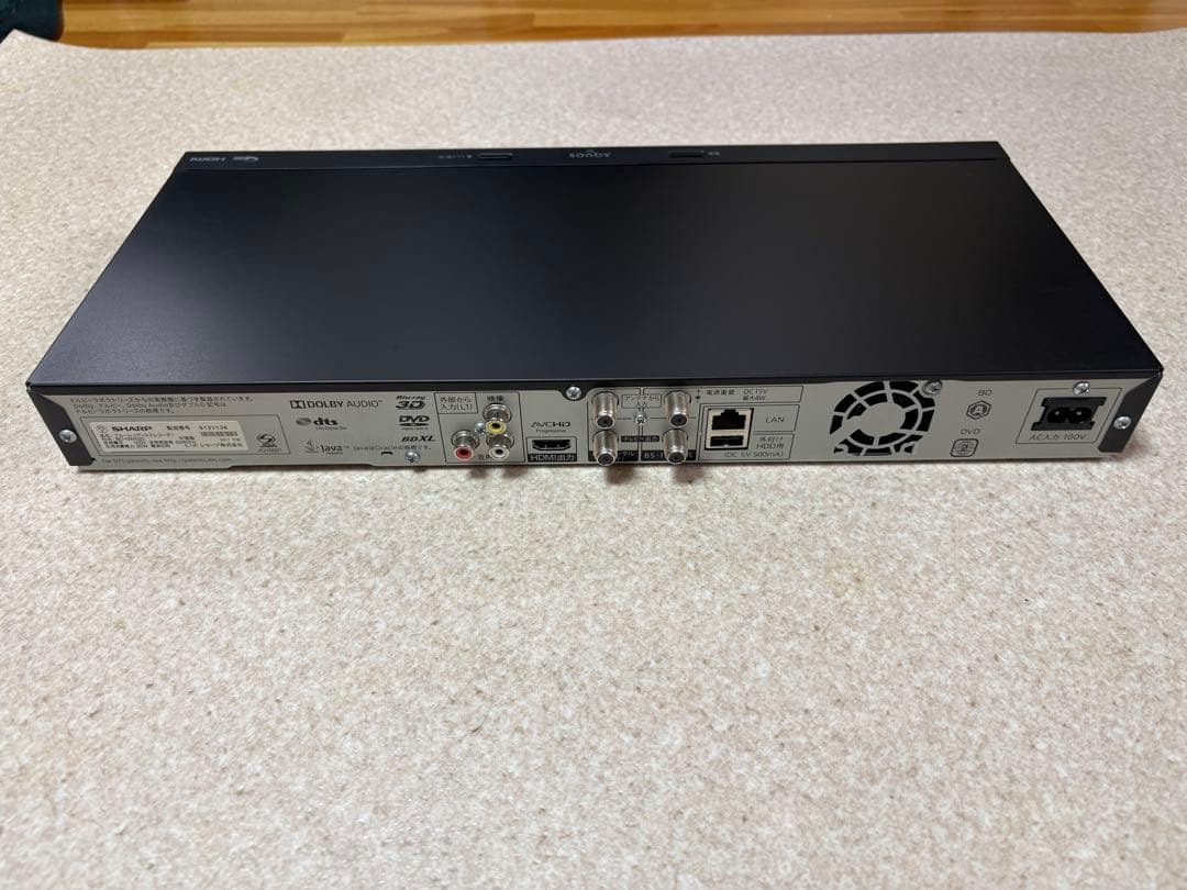 AQUOS ブルーレイレコーダー (W録/500GB)