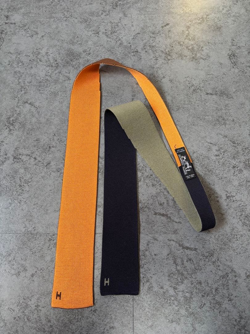 HERMES エルメス リバーシブル ネクタイ
