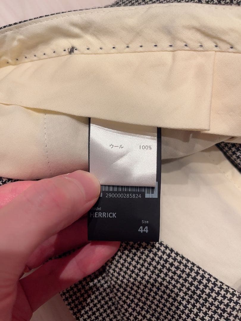 GTA HERRIK エリック ハウンドトゥース ウールフレスコスラックス