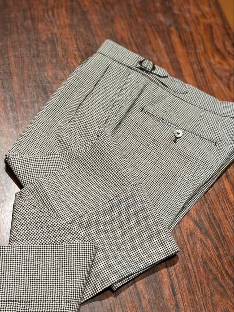 GTA HERRIK エリック ハウンドトゥース ウールフレスコスラックス