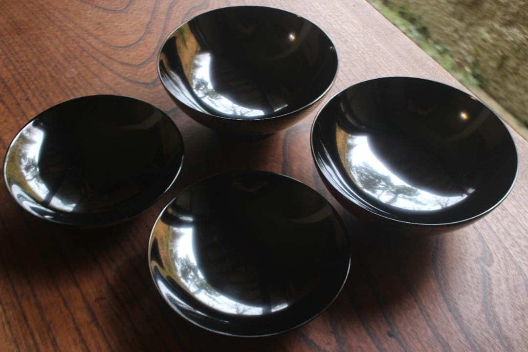 専用！上質黒漆に極上菊詰沈金蒔絵のお椀3点（検輪島塗蒔絵椀雑煮椀