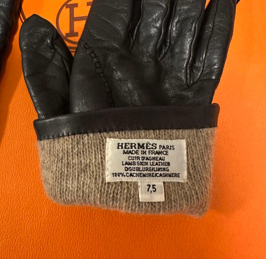 《HERMES》羊皮グローブ　サイズ21cm