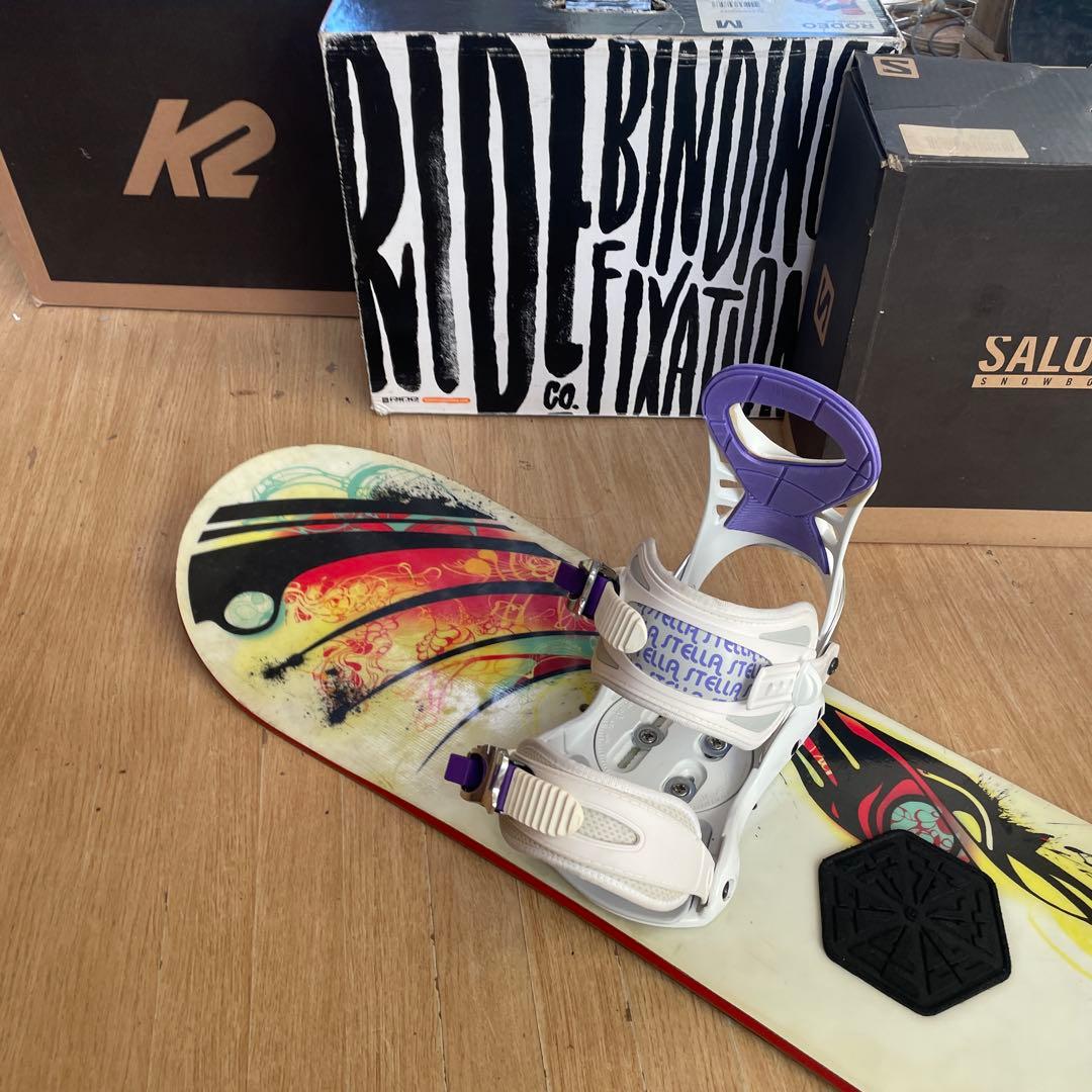 BURTON×STELLA　キッズスノーボードセット　バインディング付