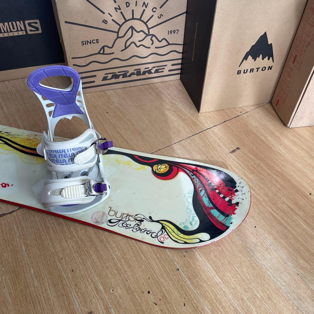 BURTON×STELLA　キッズスノーボードセット　バインディング付