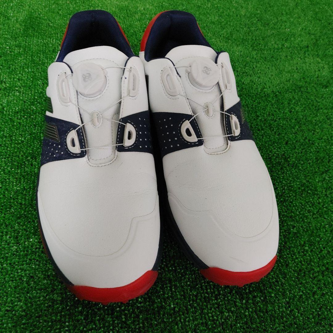 adidas ゴルフシューズ bounce ホワイト/ネイビー/レッド
