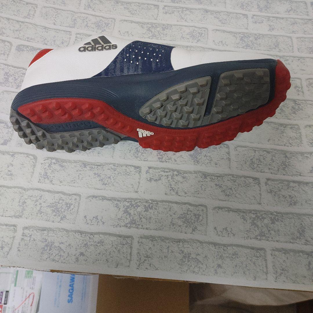 adidas ゴルフシューズ bounce ホワイト/ネイビー/レッド