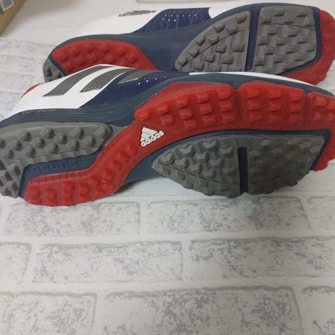 adidas ゴルフシューズ bounce ホワイト/ネイビー/レッド