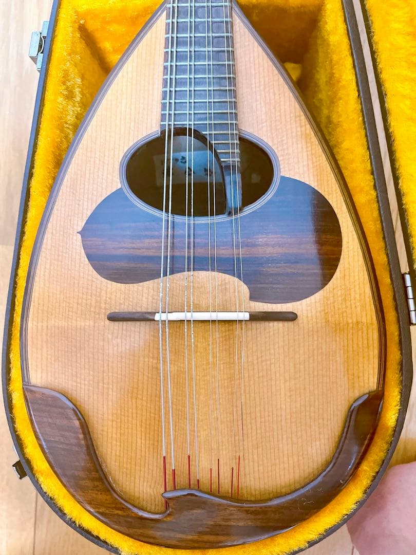 美品 落合忠男作 手工マンドリン 1977年製 ハンドメイド ハードケース付