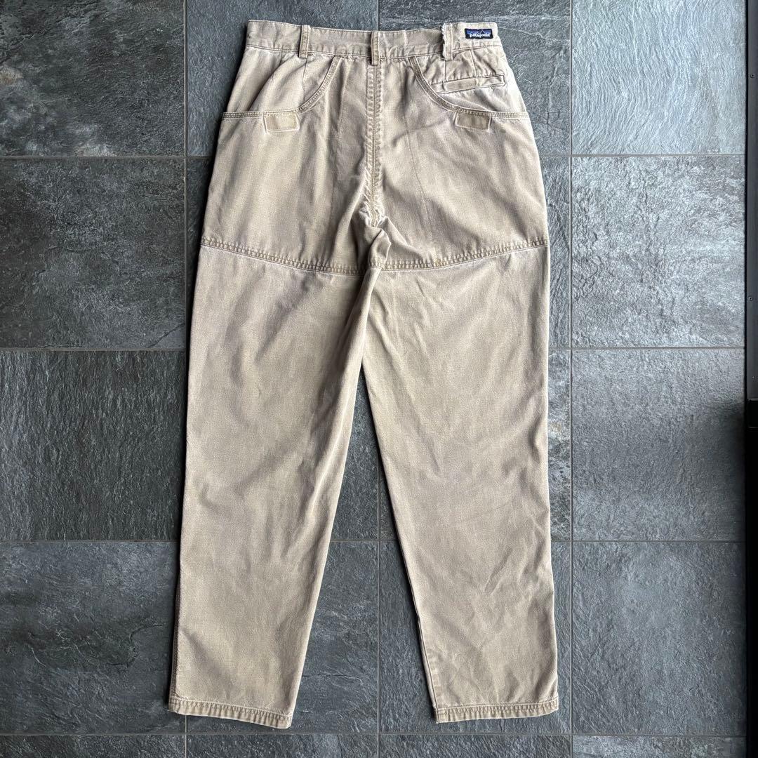 90s Patagonia ダブルニーパンツ スタンドアップ ベージュ 32