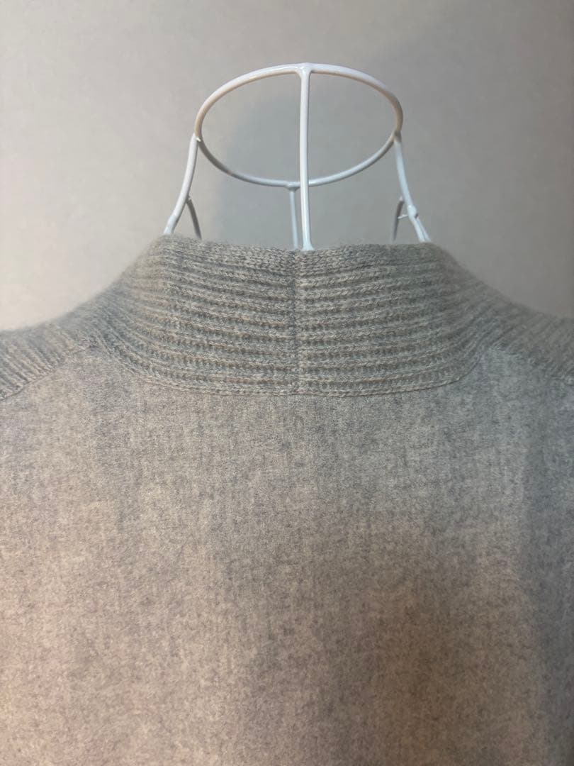 Max Maraマックスマーラ ロングニットベスト S グレー ウール×カシミヤ