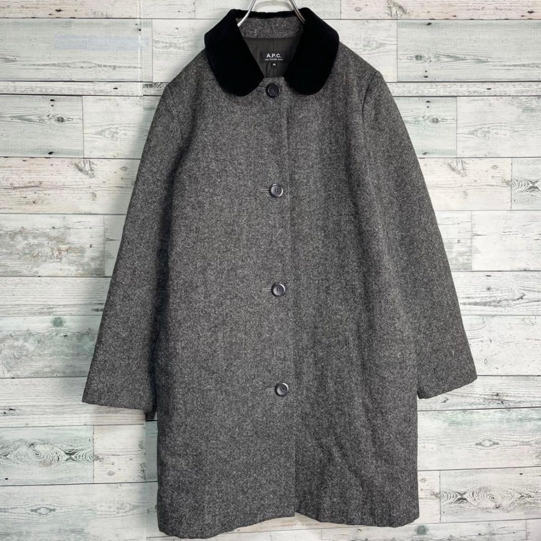 A.P.C. グレー ロングコート 38