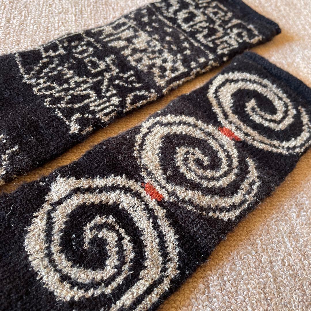 ほぼ新品 kapital アイヌ 手袋 ハンドウォーマー アームカバー ミトン