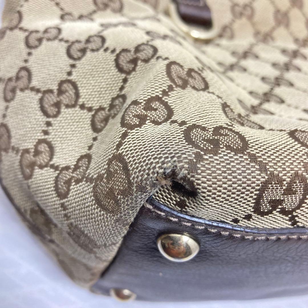 訳あり　グッチ GG インターロッキング　キャンバス　トートバッグ
