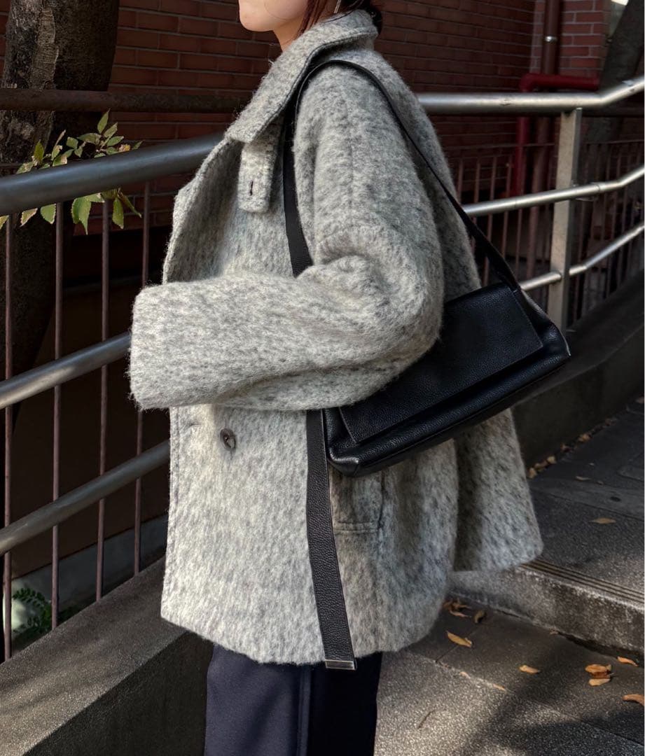 COLLAGE GALLARDAGALANTE シャギースタンドネックコート