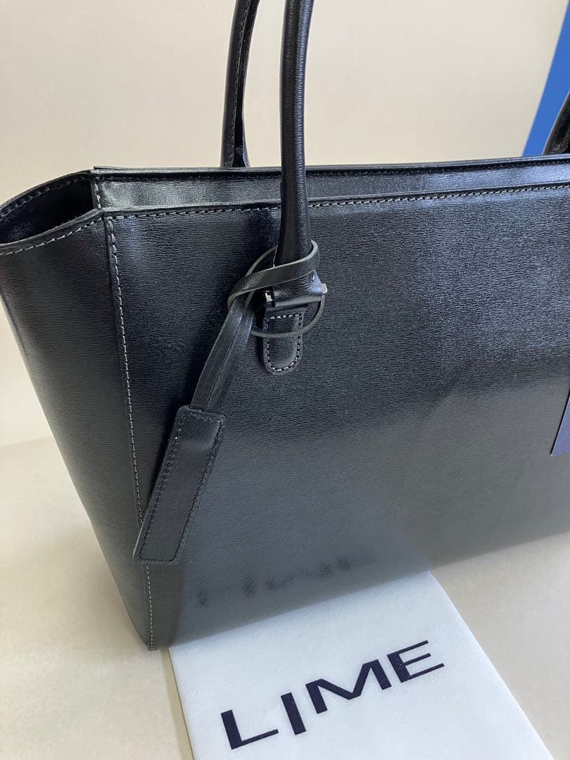 フォーマルバッグ 本革 レディース A4収納 LIME L1244 ブラック