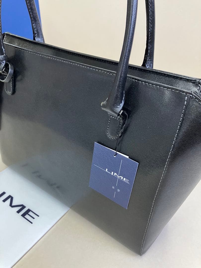 フォーマルバッグ 本革 レディース A4収納 LIME L1244 ブラック