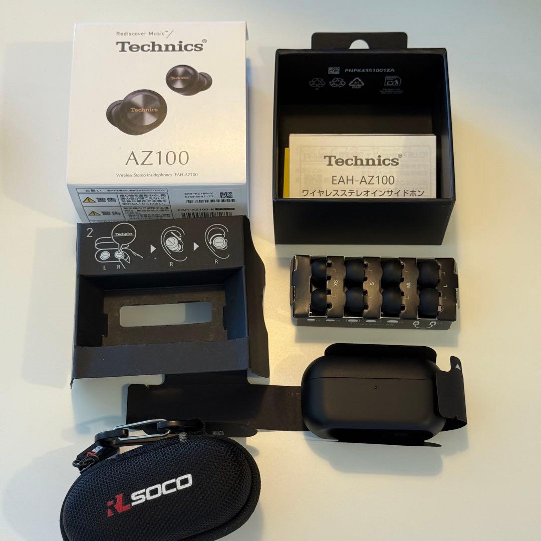 【極美品】Technics AZ100 ワイヤレスイヤホン ブラック