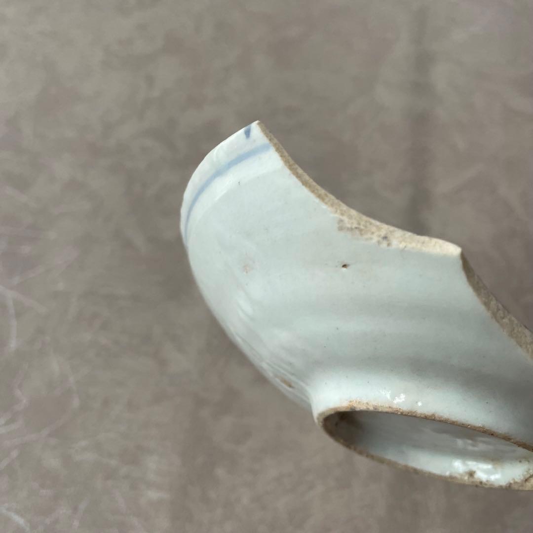 初期伊万里鶺鴒文皿陶片 百間窯 江戸初 古美術 骨董 アンティーク 古伊万里