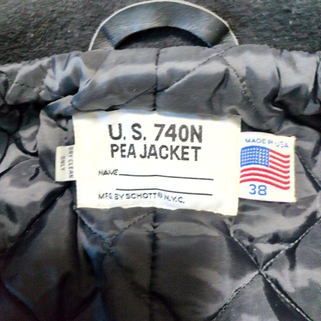 ショット U.S.740N PEA JACKET ピーコート 38 USA製