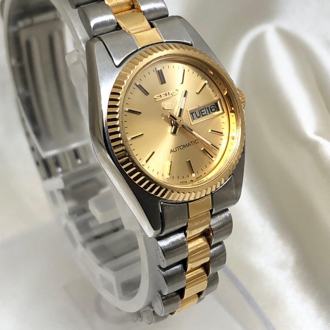 【稼働品】SEIKOセイコー5 自動巻き　腕時計　4206-0510 デイト