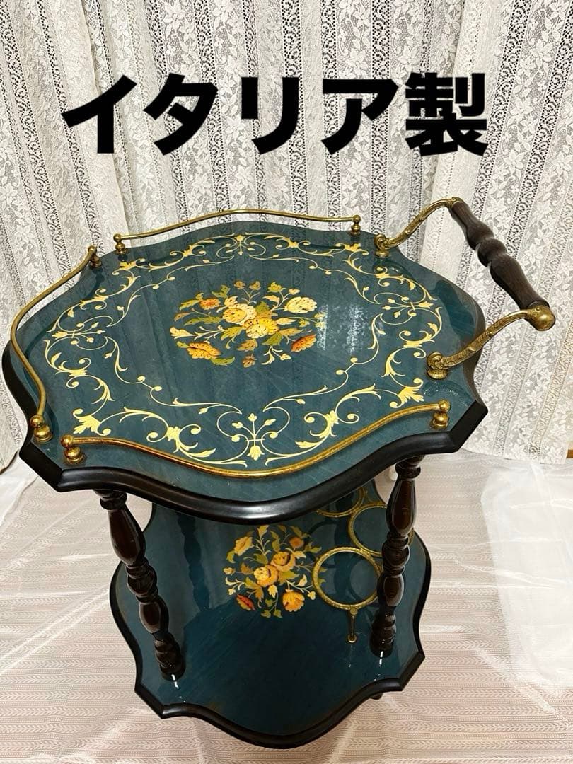 【イタリア製】　キッチンワゴン ロココ調 アンティーク調　ビィンテージ