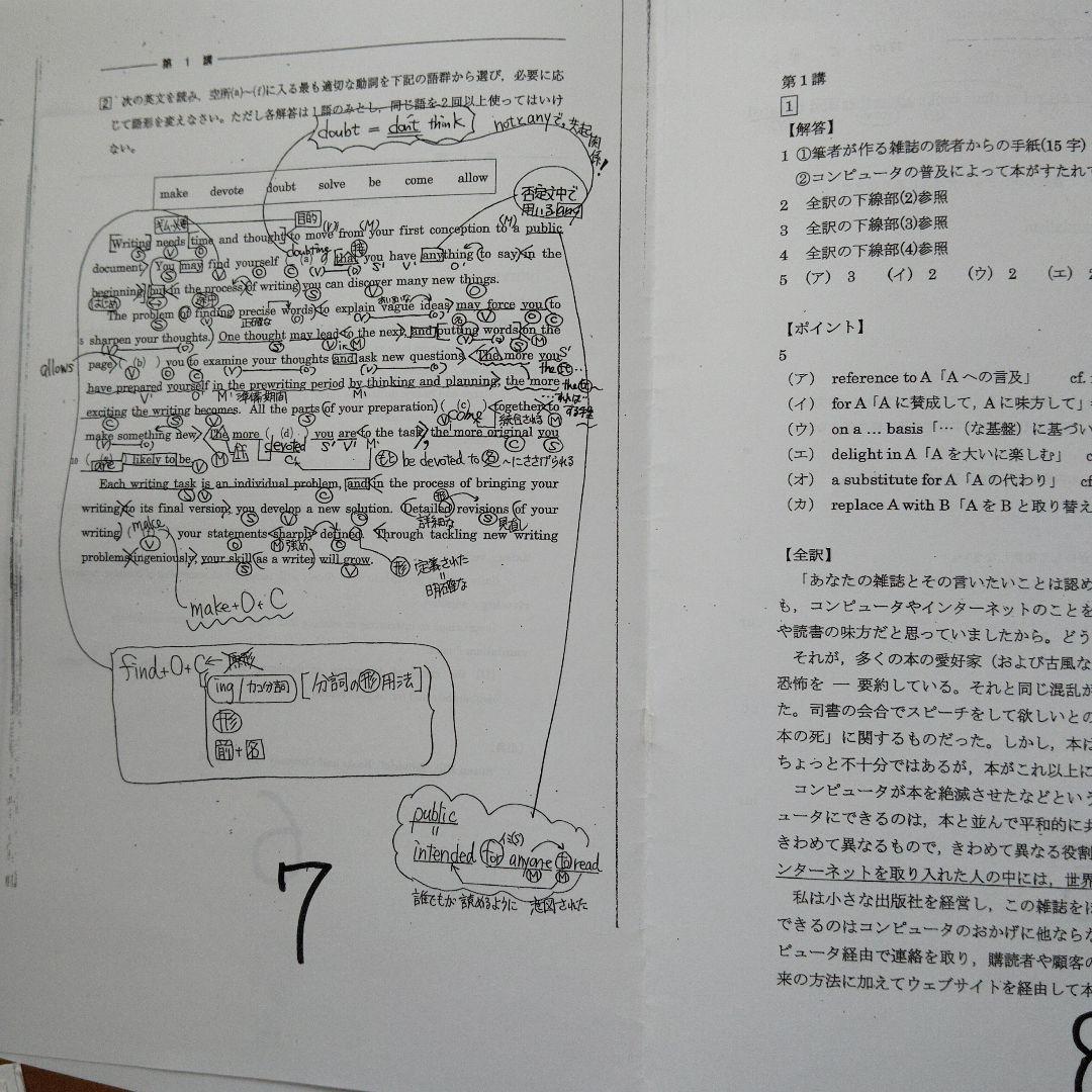 専用出品【アポロ様】河合塾 2冊早大/慶大 夏期 登木先生